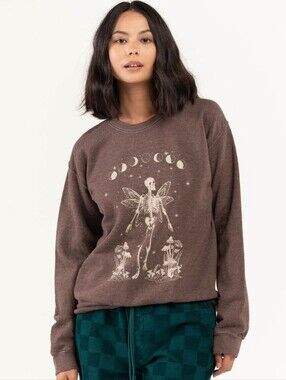 FULL TILT Skeleton Wings Womens Crewneck Sweatshirt